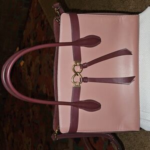 Kate Spade Toujours Large Leather Satchel Pink & Mauve Handbag  Or Crossbody